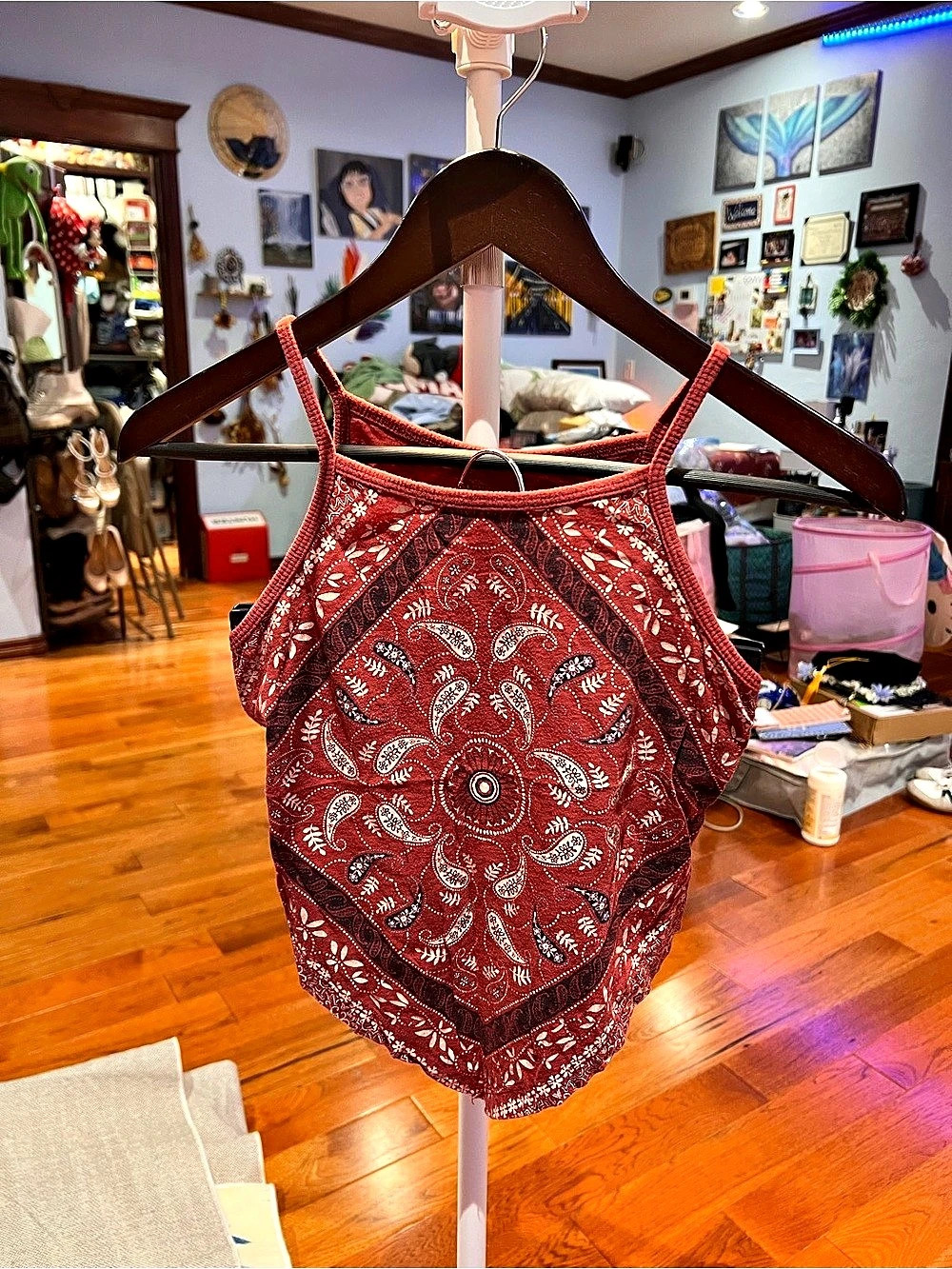 Shyann girls Paisley Tank Top in Red
